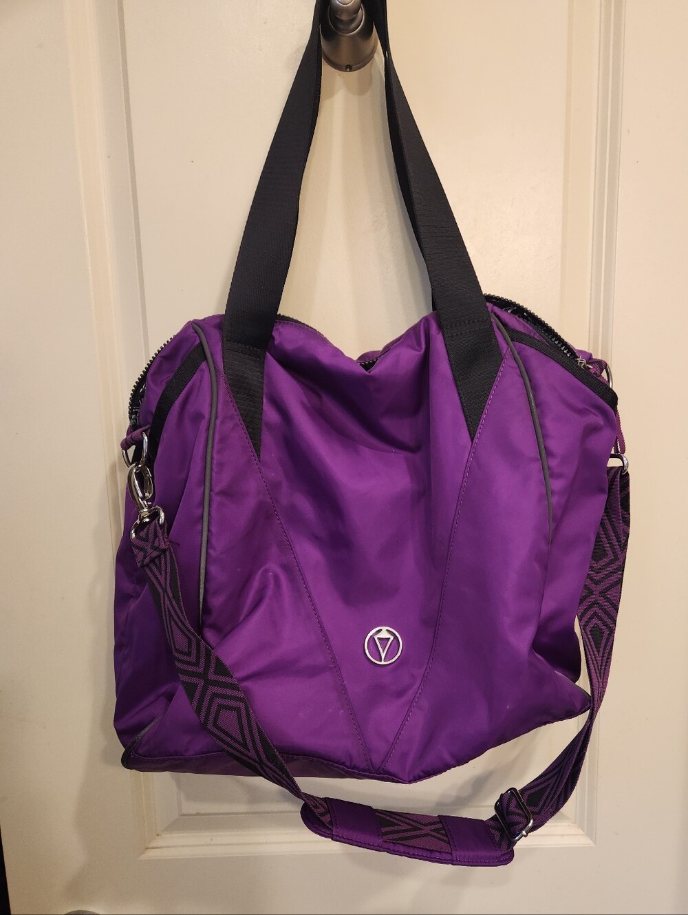 Ivivva Vibrant Purple Convertible Tote with Patterned Strap